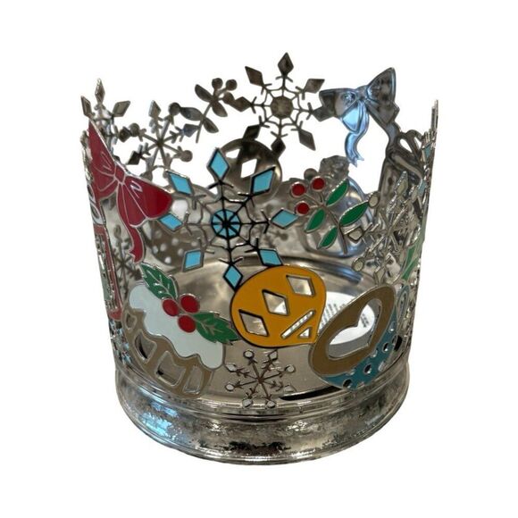 Holiday Tea Party 3 Wick Candle Holder - Picture 2 of 3